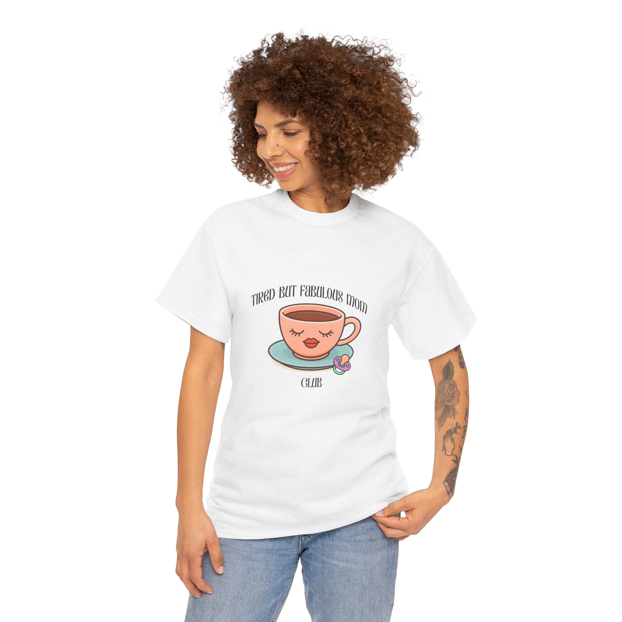 Tired but fab mom Heavy Cotton Tee