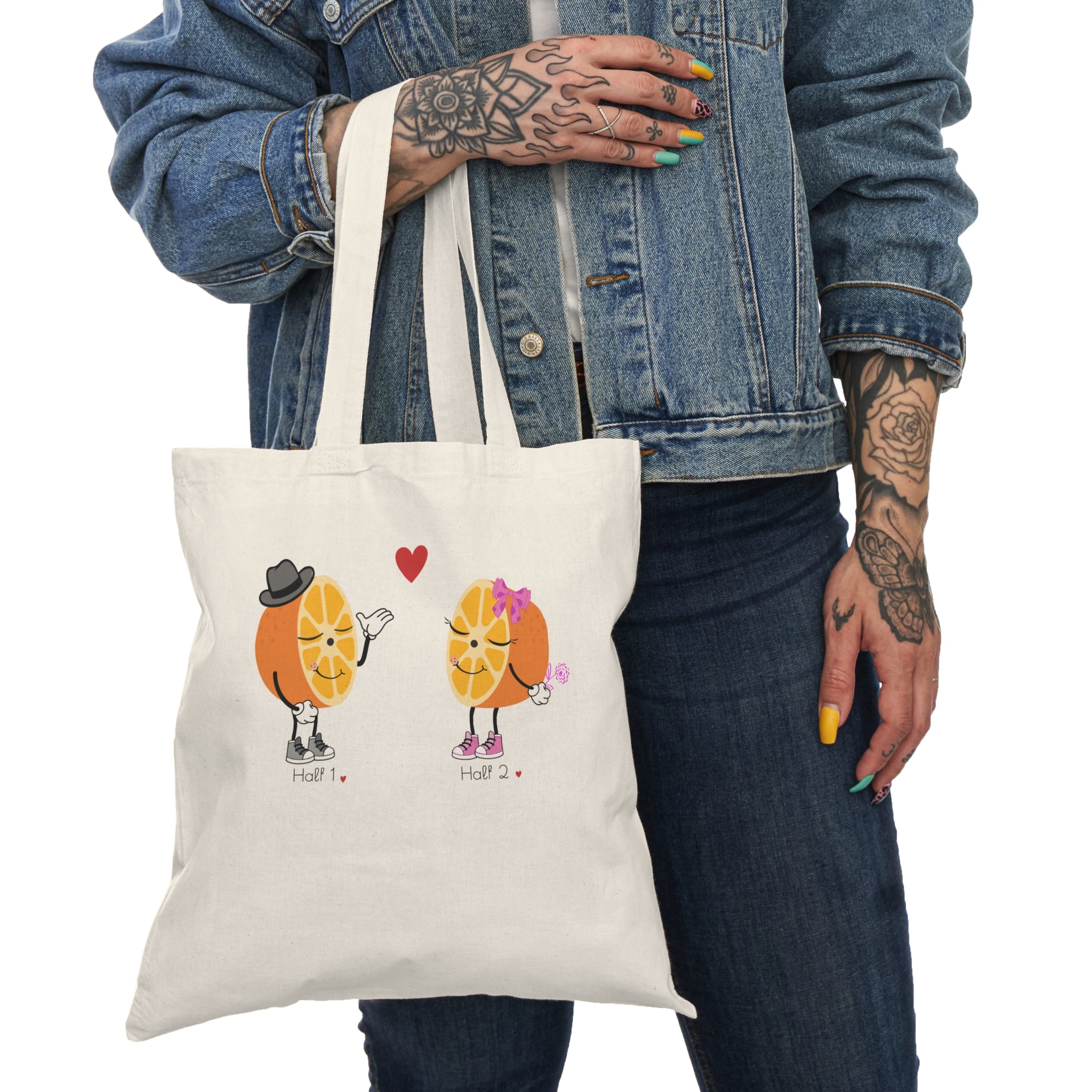 Half 1-2 oranges Tote Bag