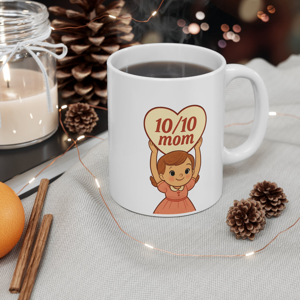 10/10 mom girl 11 Oz Mug
